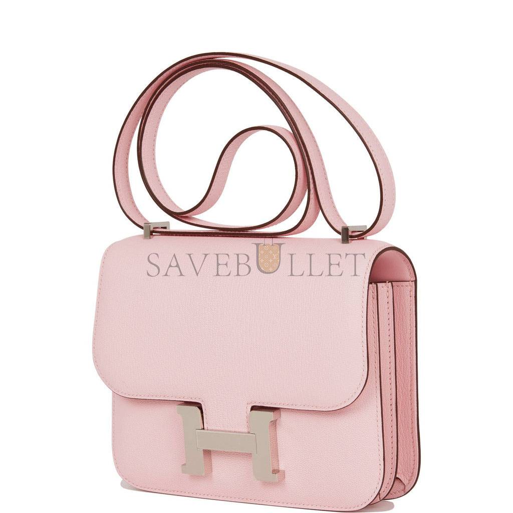 HERMES CONSTANCE 18 ROSE SAKURA CHEVRE PALLADIUM HARDWARE 39692487491678 (18cm) HERMES CONSTANCE 18 ROSE SAKURA CHEVRE PALLADIUM HARDWARE 39692487491678 (18cm)