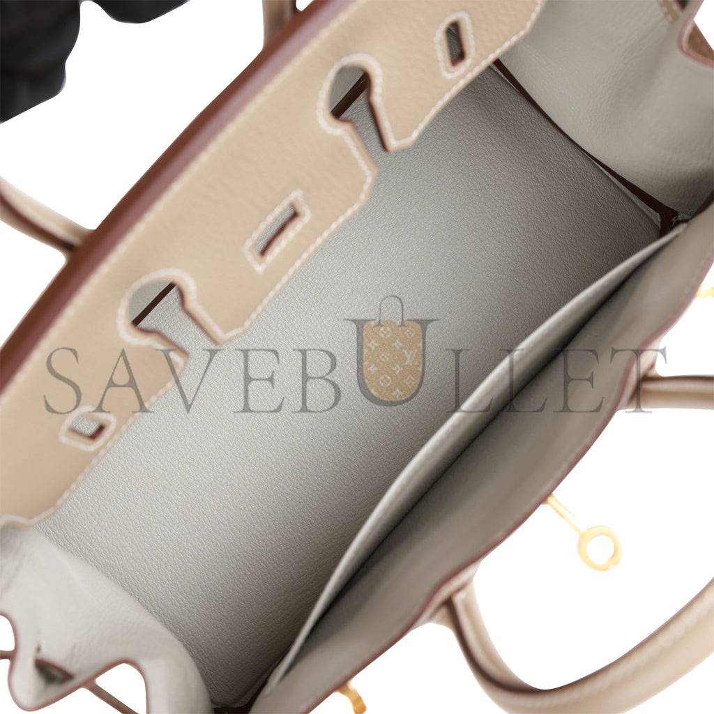 HERMES SPECIAL ORDER (HSS) BIRKIN 25 GRIS TOURTERELLE VERSO CHEVRE BRUSHED GOLD HARDWARE HANDMADE (25cm) HERMES SPECIAL ORDER (HSS) BIRKIN 25 GRIS TOURTERELLE VERSO CHEVRE BRUSHED GOLD HARDWARE HANDMADE (25cm)