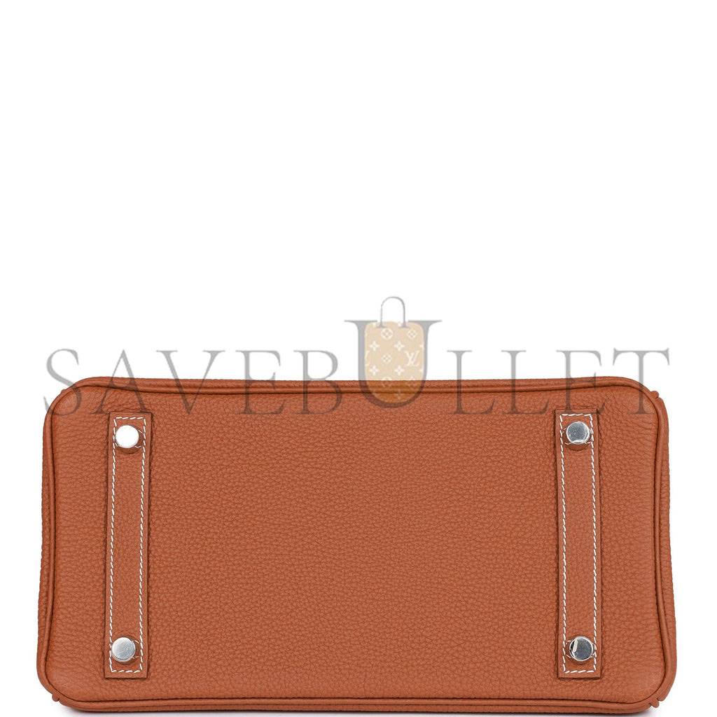 HERMES BIRKIN 25 GOLD TOGO PALLADIUM HARDWARE HANDMADE (25cm) HERMES BIRKIN 25 GOLD TOGO PALLADIUM HARDWARE HANDMADE (25cm)