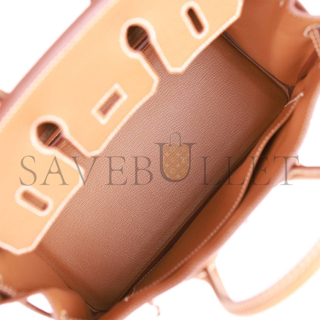 HERMES BIRKIN 25 GOLD TOGO PALLADIUM HARDWARE HANDMADE (25cm) HERMES BIRKIN 25 GOLD TOGO PALLADIUM HARDWARE HANDMADE (25cm)