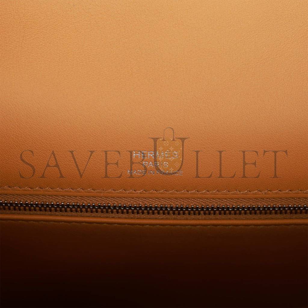 HERMES QUADRILLE KELLY SELLIER 28 SESAME TOILE AND SWIFT PALLADIUM HARDWARE (28*21*12cm) HERMES QUADRILLE KELLY SELLIER 28 SESAME TOILE AND SWIFT PALLADIUM HARDWARE (28*21*12cm)