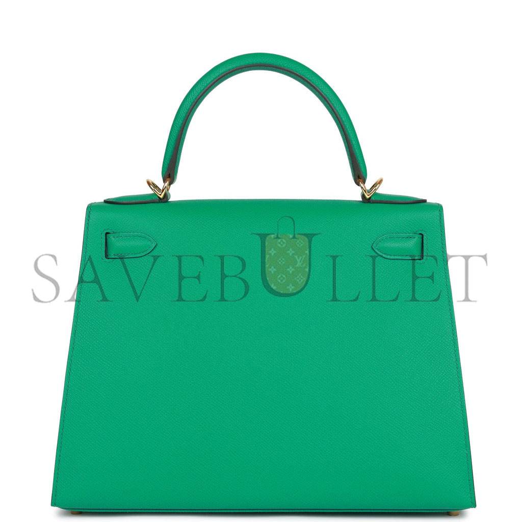 HERMES KELLY SELLIER 28 VERT JADE EPSOM GOLD HARDWARE (28*22*10cm) HERMES KELLY SELLIER 28 VERT JADE EPSOM GOLD HARDWARE (28*22*10cm)