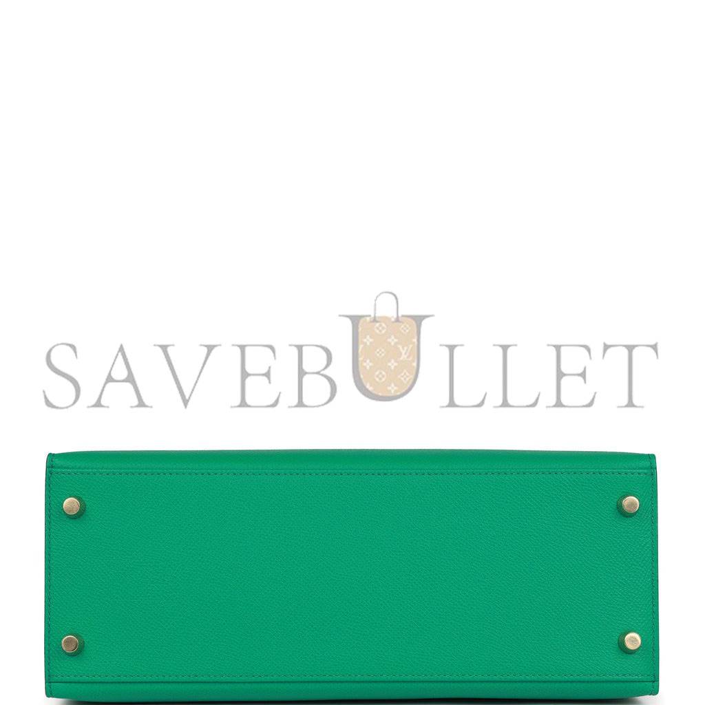 HERMES KELLY SELLIER 28 VERT JADE EPSOM GOLD HARDWARE (28*22*10cm) HERMES KELLY SELLIER 28 VERT JADE EPSOM GOLD HARDWARE (28*22*10cm)