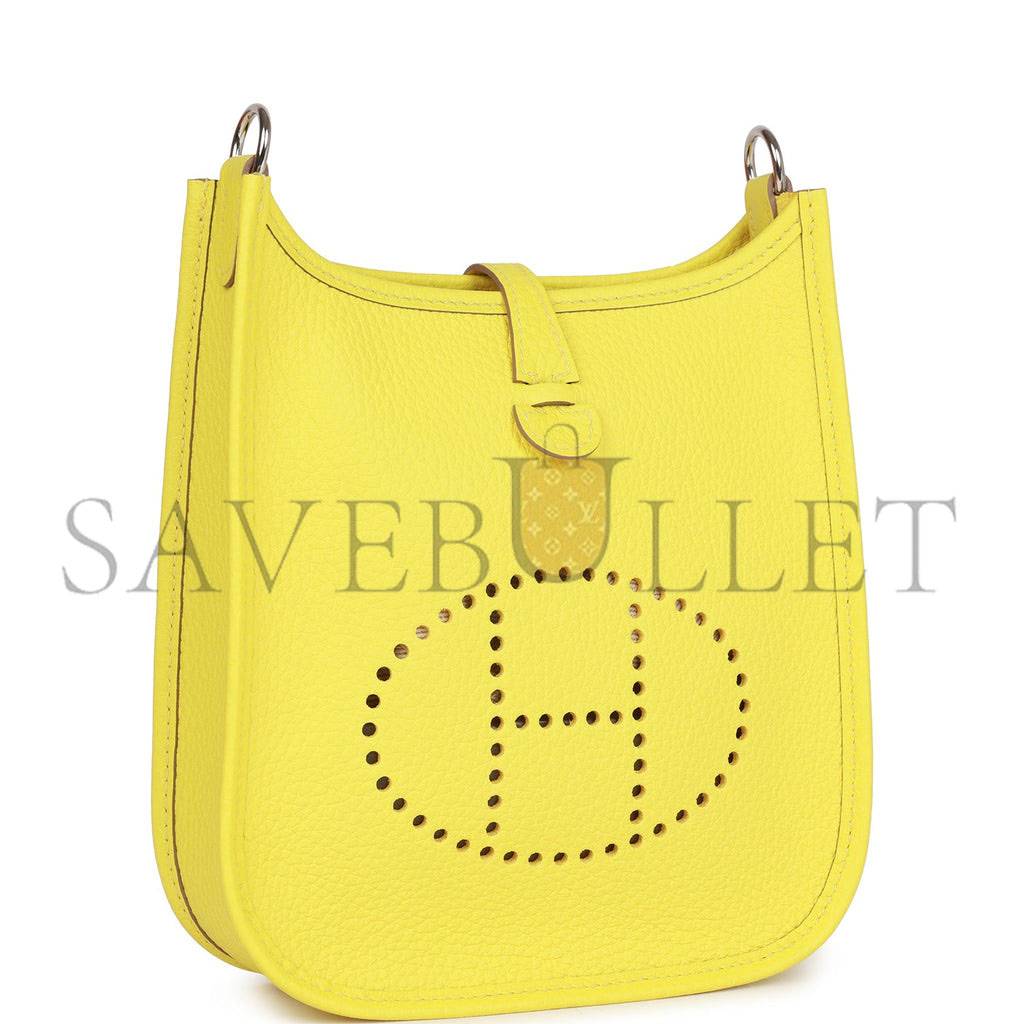 HERMES EVELYNE TPM LIME CLEMENCE PALLADIUM HARDWARE (17cm) HERMES EVELYNE TPM LIME CLEMENCE PALLADIUM HARDWARE (17cm)