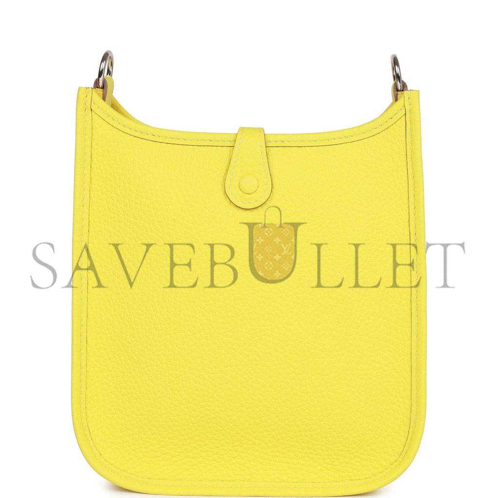 HERMES EVELYNE TPM LIME CLEMENCE PALLADIUM HARDWARE (17cm) HERMES EVELYNE TPM LIME CLEMENCE PALLADIUM HARDWARE (17cm)