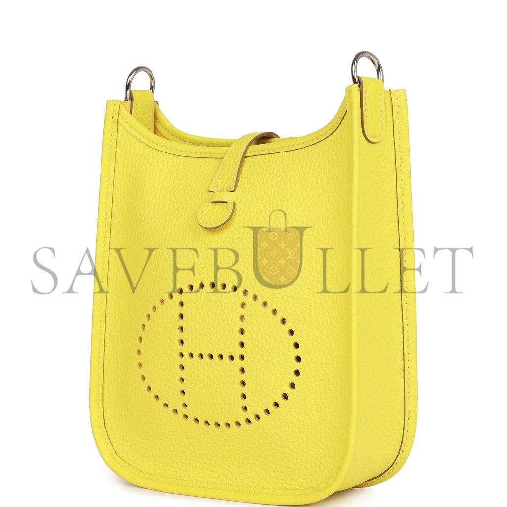 HERMES EVELYNE TPM LIME CLEMENCE PALLADIUM HARDWARE (17cm) HERMES EVELYNE TPM LIME CLEMENCE PALLADIUM HARDWARE (17cm)
