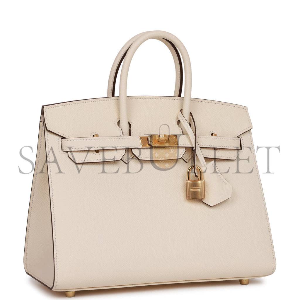 HERMES BIRKIN SELLIER 25 NATA EPSOM GOLD HARDWARE HANDMADE (25cm) HERMES BIRKIN SELLIER 25 NATA EPSOM GOLD HARDWARE HANDMADE (25cm)