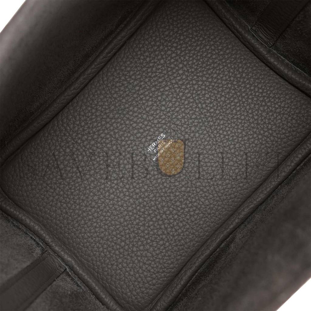 HERMES PICOTIN LOCK 18 GRIS MEYER CLEMENCE PALLADIUM HARDWARE (18*13*18cm) HERMES PICOTIN LOCK 18 GRIS MEYER CLEMENCE PALLADIUM HARDWARE (18*13*18cm)