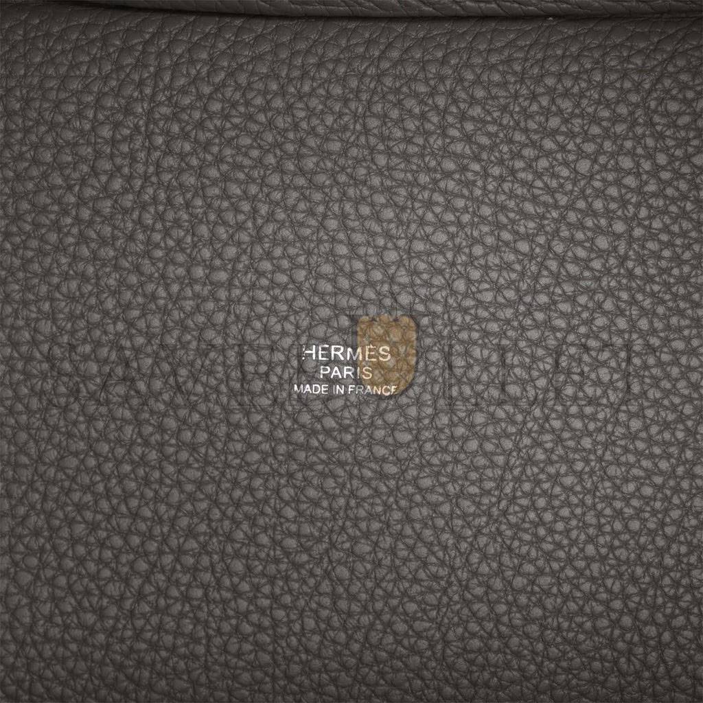 HERMES PICOTIN LOCK 18 GRIS MEYER CLEMENCE PALLADIUM HARDWARE (18*13*18cm) HERMES PICOTIN LOCK 18 GRIS MEYER CLEMENCE PALLADIUM HARDWARE (18*13*18cm)