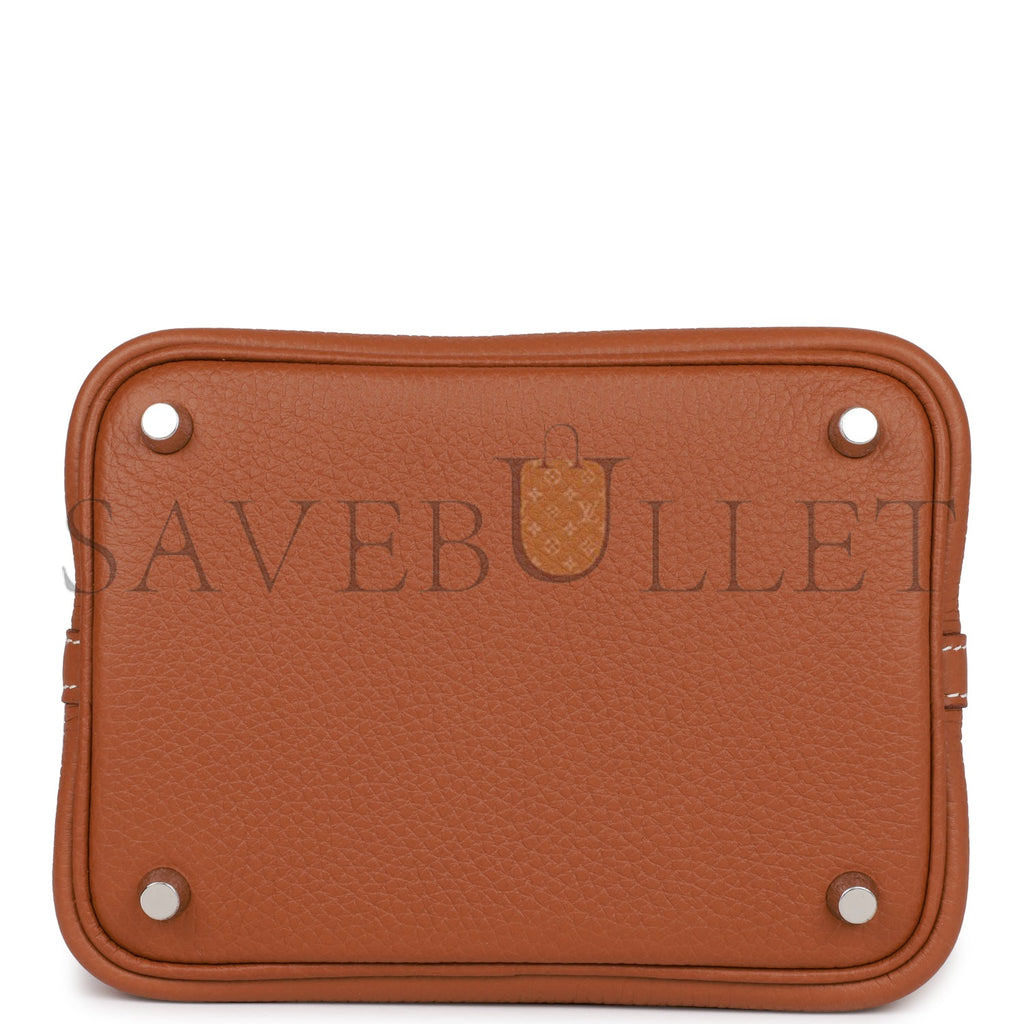 HERMES PICOTIN LOCK 18 GOLD CLEMENCE PALLADIUM HARDWARE (18*13*18cm) HERMES PICOTIN LOCK 18 GOLD CLEMENCE PALLADIUM HARDWARE (18*13*18cm)