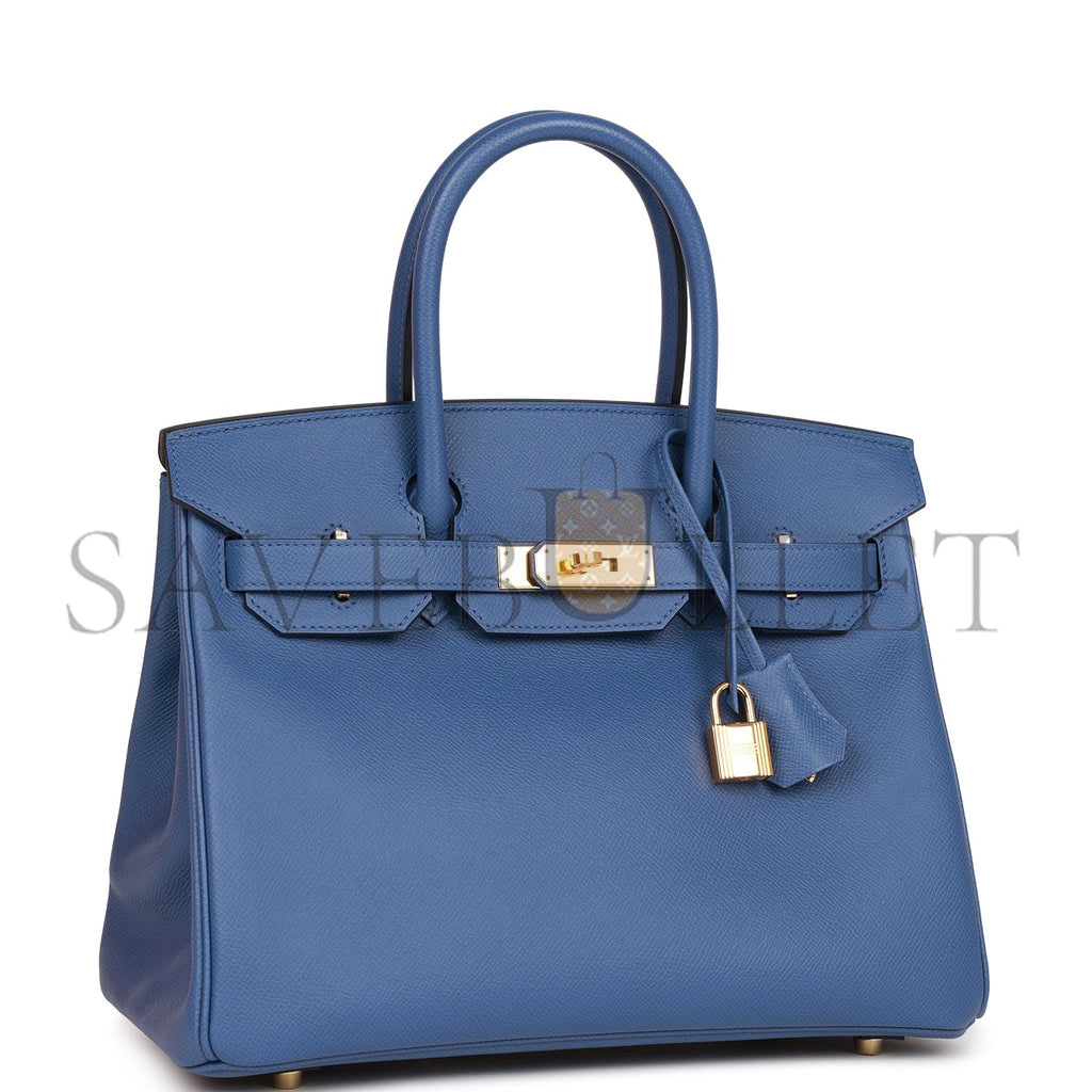 HERMES BIRKIN 30 BLEU BRIGHTON EPSOM GOLD HARDWARE (25cm) HERMES BIRKIN 30 BLEU BRIGHTON EPSOM GOLD HARDWARE (25cm)