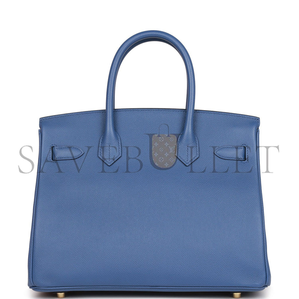 HERMES BIRKIN 30 BLEU BRIGHTON EPSOM GOLD HARDWARE (25cm) HERMES BIRKIN 30 BLEU BRIGHTON EPSOM GOLD HARDWARE (25cm)