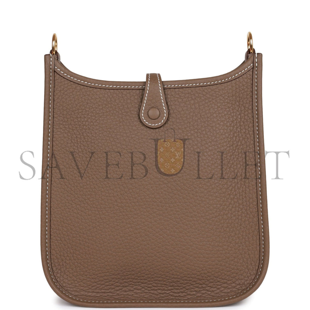 HERMES EVELYNE TPM ETOUPE CLEMENCE GOLD HARDWARE (17cm)