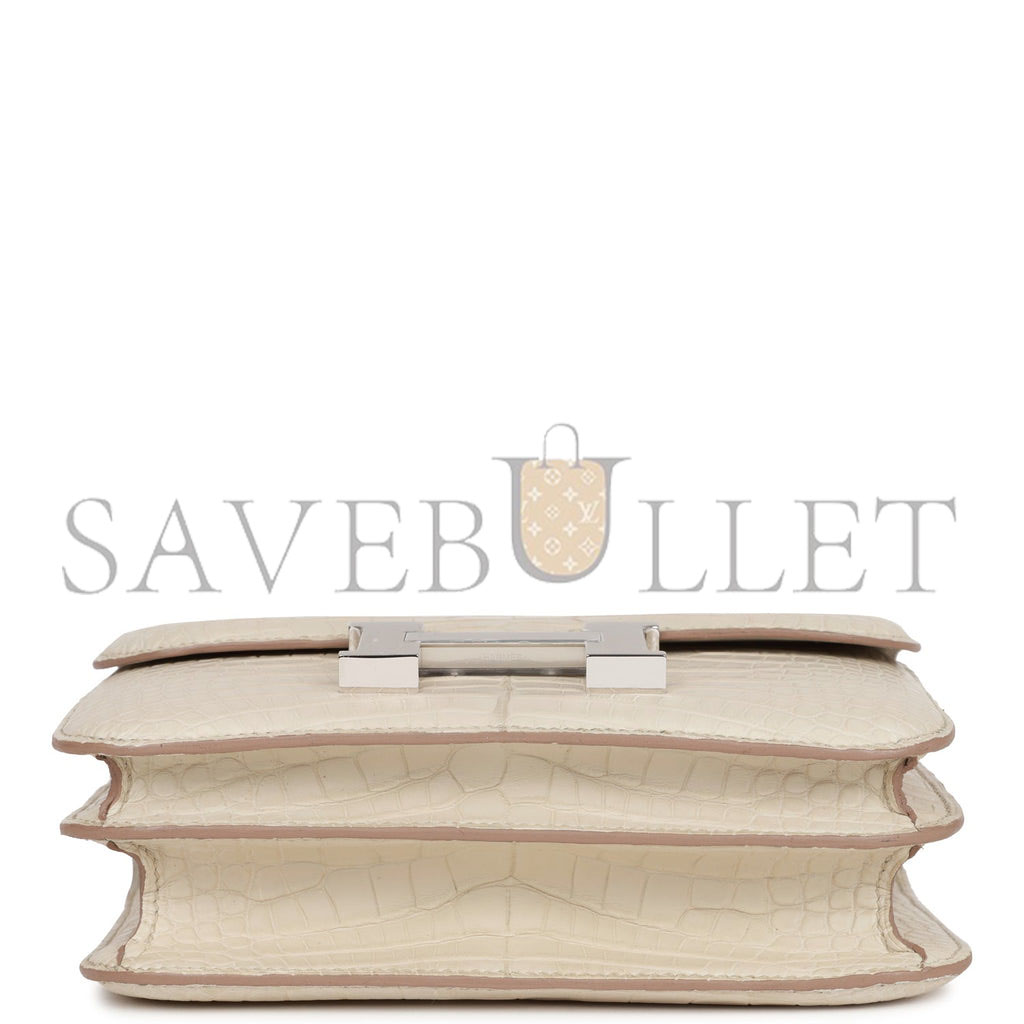HERMES CONSTANCE 18 BETON MATTE ALLIGATOR PALLADIUM HARDWARE (18cm) HERMES CONSTANCE 18 BETON MATTE ALLIGATOR PALLADIUM HARDWARE (18cm)