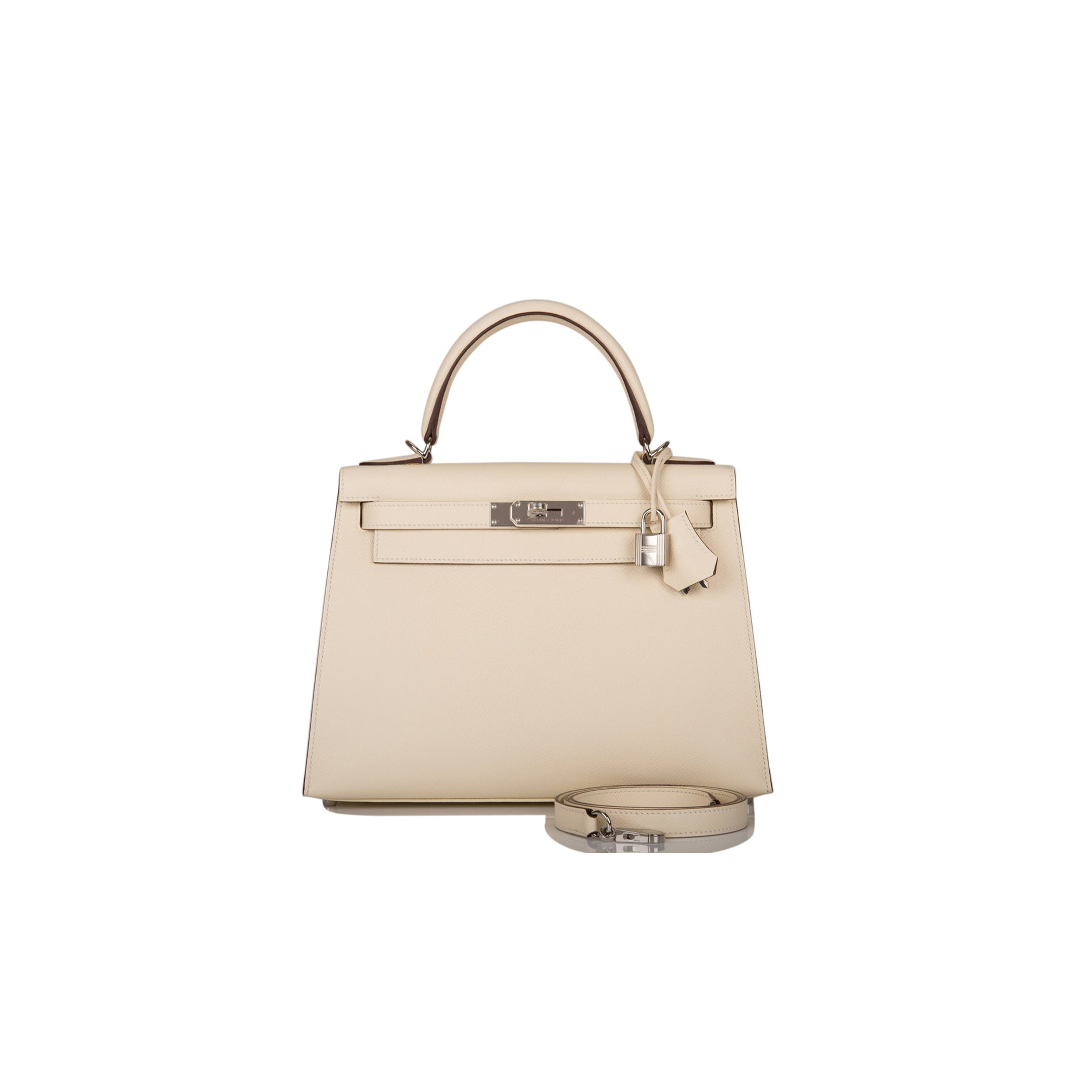 HERMES KELLY SELLIER 28 NATA VERSO EPSOM PALLADIUM HARDWARE (28*22*10cm) HERMES KELLY SELLIER 28 NATA VERSO EPSOM PALLADIUM HARDWARE (28*22*10cm)