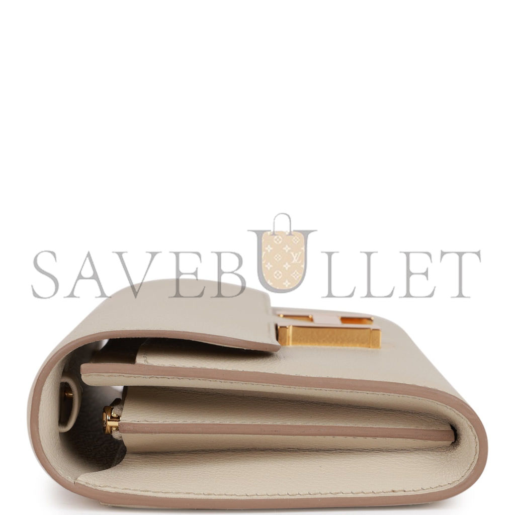HERMES CONSTANCE WALLET TO GO BETON EVERCOLOR GOLD HARDWARE (22*11cm) HERMES CONSTANCE WALLET TO GO BETON EVERCOLOR GOLD HARDWARE (22*11cm)