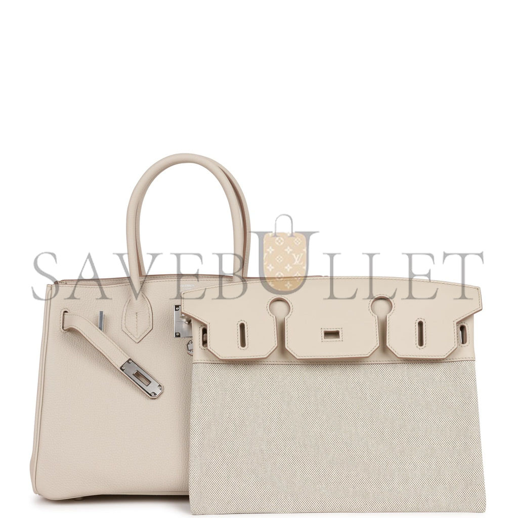 HERMES 3 EN 1 BIRKIN 30 BETON TOGO AND SWIFT PALLADIUM HARDWARE (30cm) HERMES 3 EN 1 BIRKIN 30 BETON TOGO AND SWIFT PALLADIUM HARDWARE (30cm)