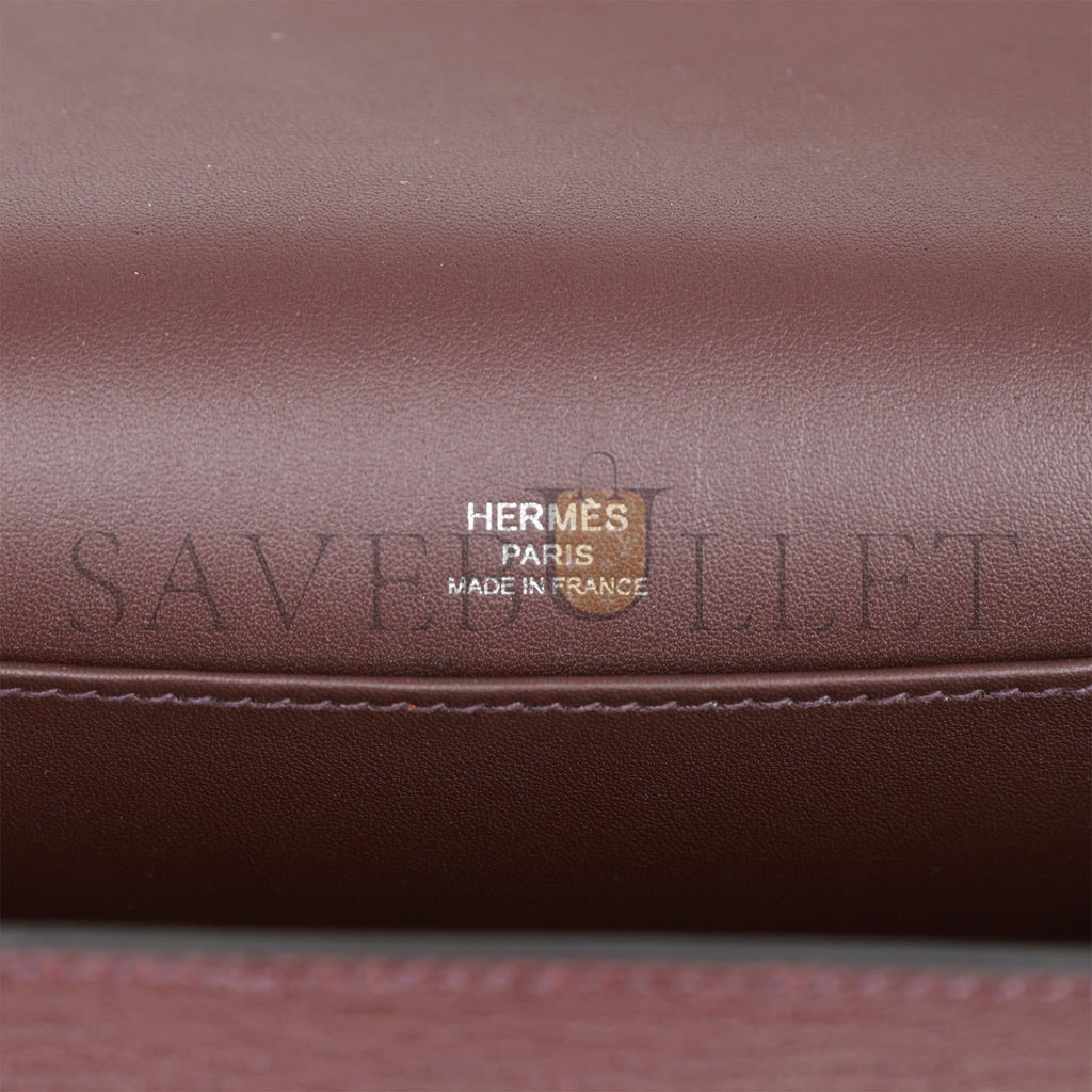 HERMES GETA ROUGE SELLIER CHEVRE PALLADIUM HARDWARE (20.3*14*6.4cm)