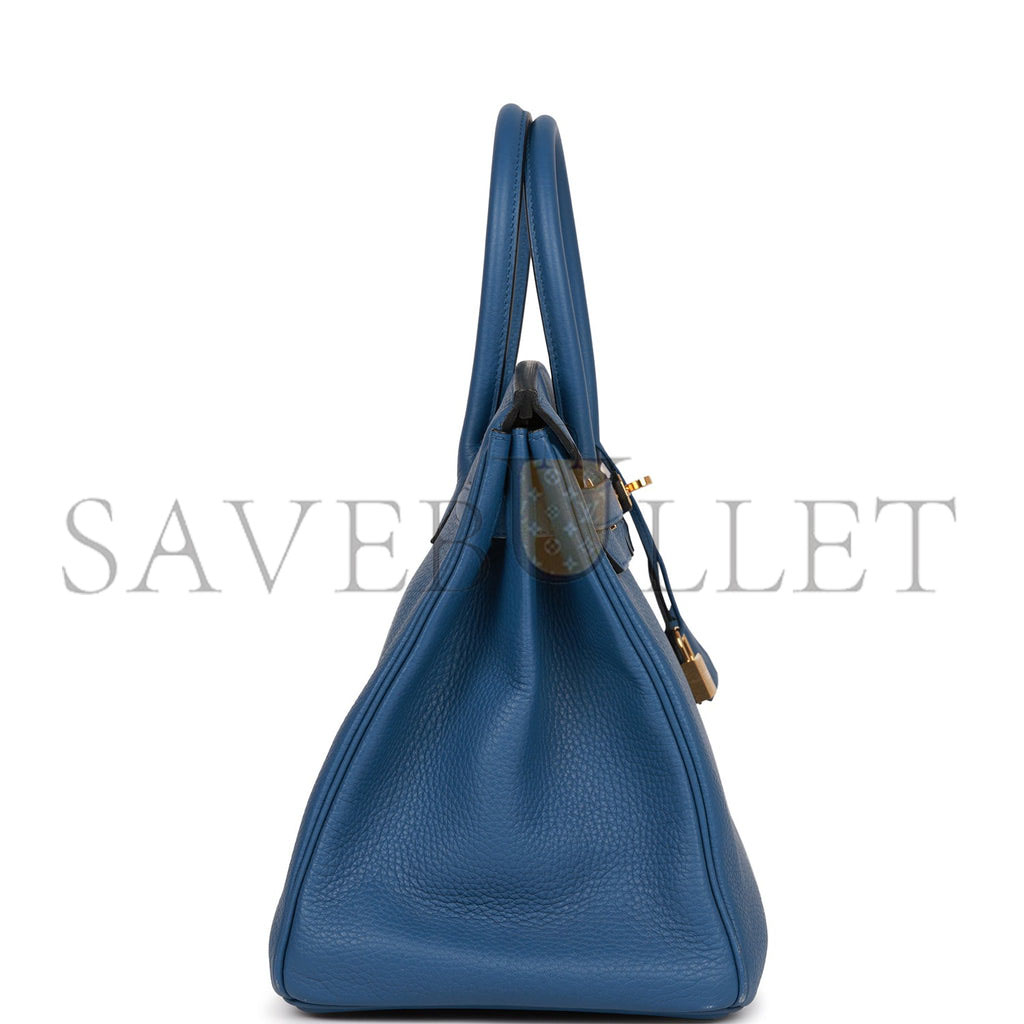 HERMES BIRKIN 35 BLEU AGATE TOGO GOLD HARDWARE (35cm) HERMES BIRKIN 35 BLEU AGATE TOGO GOLD HARDWARE (35cm)