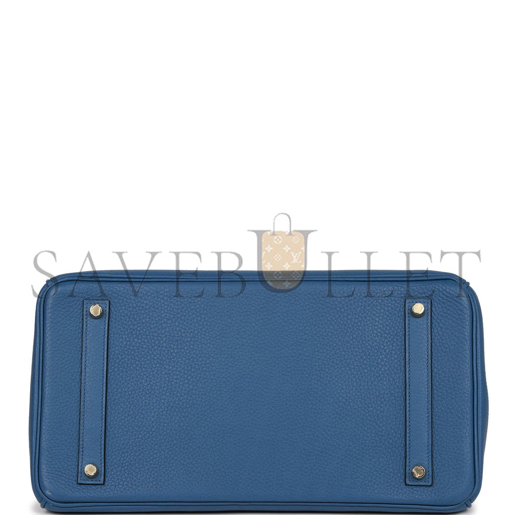 HERMES BIRKIN 35 BLEU AGATE TOGO GOLD HARDWARE (35cm) HERMES BIRKIN 35 BLEU AGATE TOGO GOLD HARDWARE (35cm)