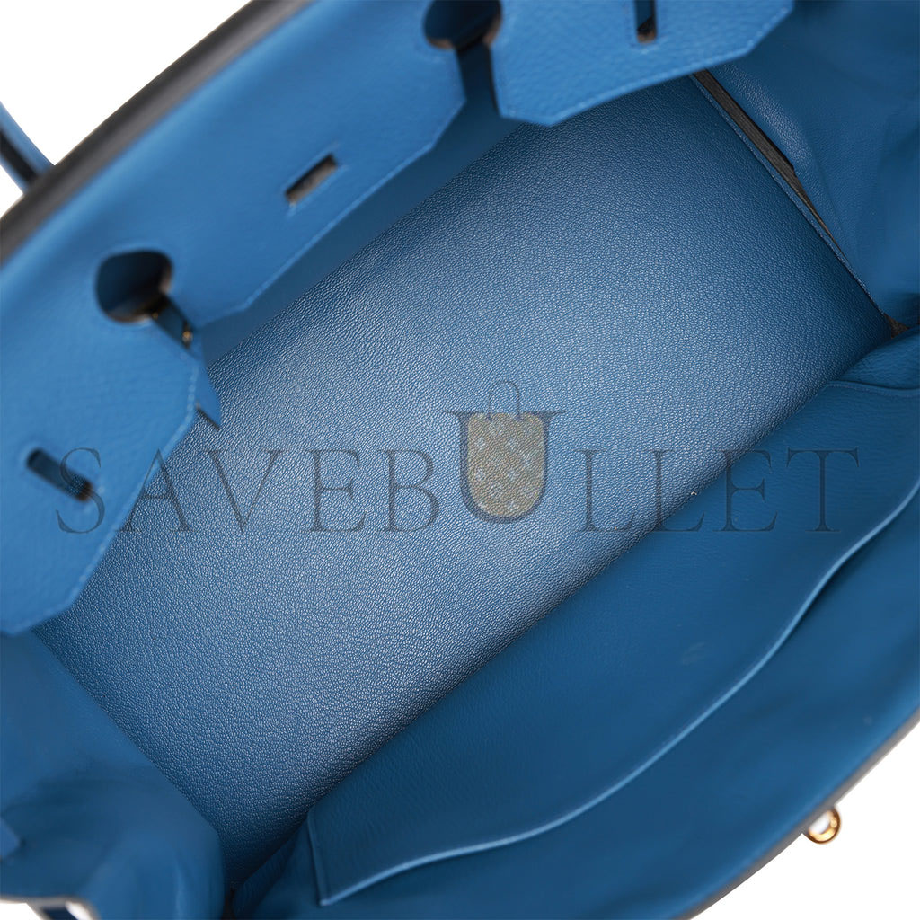 HERMES BIRKIN 35 BLEU AGATE TOGO GOLD HARDWARE (35cm) HERMES BIRKIN 35 BLEU AGATE TOGO GOLD HARDWARE (35cm)
