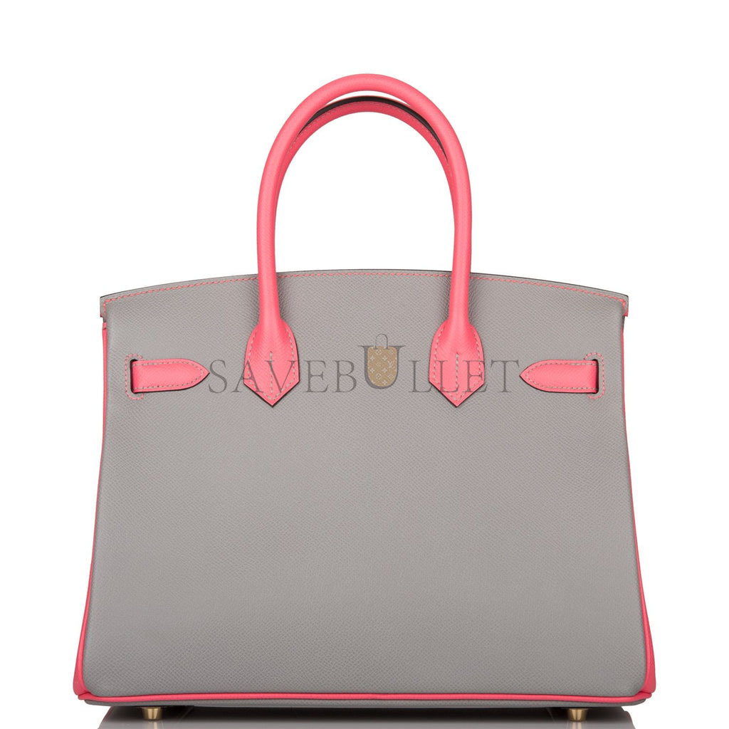 HERMES SPECIAL ORDER (HSS) BIRKIN 30 GRIS MOUETTE AND ROSE AZALEE EPSOM PERMABRASS HARDWARE( 30cm*22*16cm) HERMES SPECIAL ORDER (HSS) BIRKIN 30 GRIS MOUETTE AND ROSE AZALEE EPSOM PERMABRASS HARDWARE( 30cm*22*16cm)