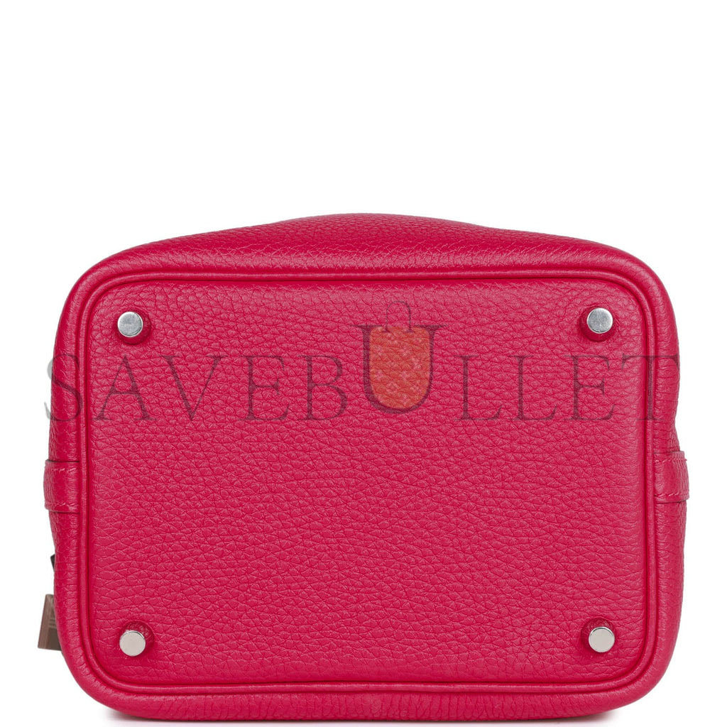 HERMES PICOTIN LOCK 18 FRAMBOISE CLEMENCE AND MATTE ALLIGATOR TOUCH PALLADIUM HARDWARE (18*13*18cm) HERMES PICOTIN LOCK 18 FRAMBOISE CLEMENCE AND MATTE ALLIGATOR TOUCH PALLADIUM HARDWARE (18*13*18cm)