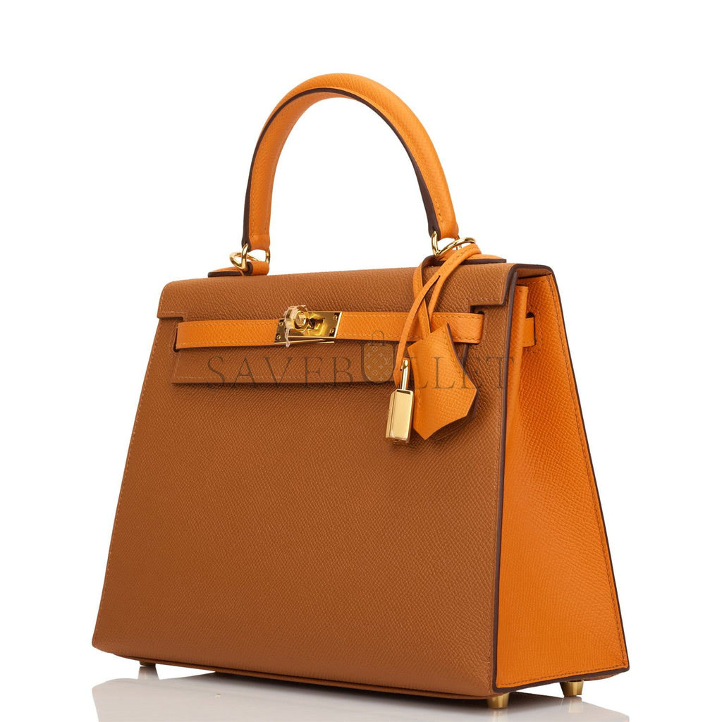 HERMES SPECIAL ORDER (HSS) KELLY SELLIER 25 GOLD AND APRICOT EPSOM GOLD HARDWARE HANDMADE (25*17*7cm) HERMES SPECIAL ORDER (HSS) KELLY SELLIER 25 GOLD AND APRICOT EPSOM GOLD HARDWARE HANDMADE (25*17*7cm)
