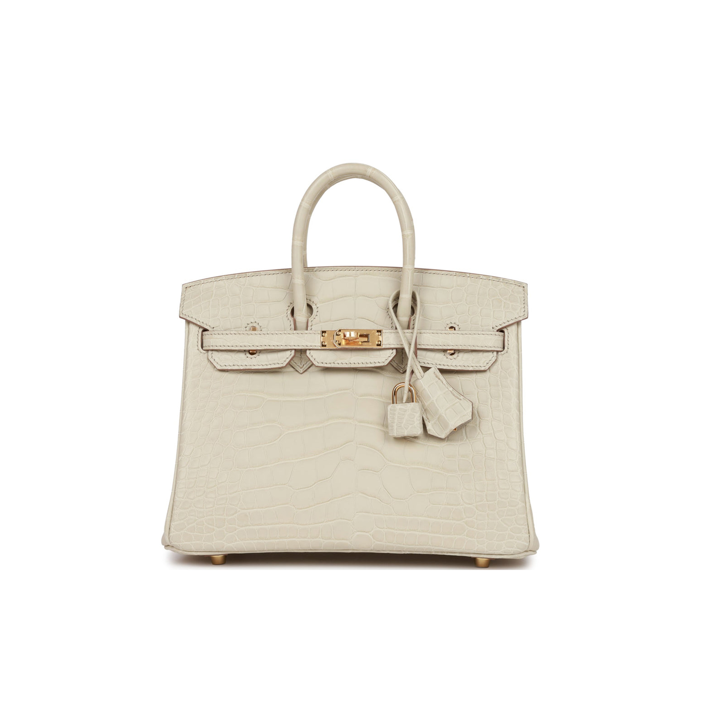 HERMES BIRKIN 25 BETON MATTE ALLIGATOR GOLD HARDWARE HANDMADE (25*19*12cm) HERMES BIRKIN 25 BETON MATTE ALLIGATOR GOLD HARDWARE HANDMADE (25*19*12cm)