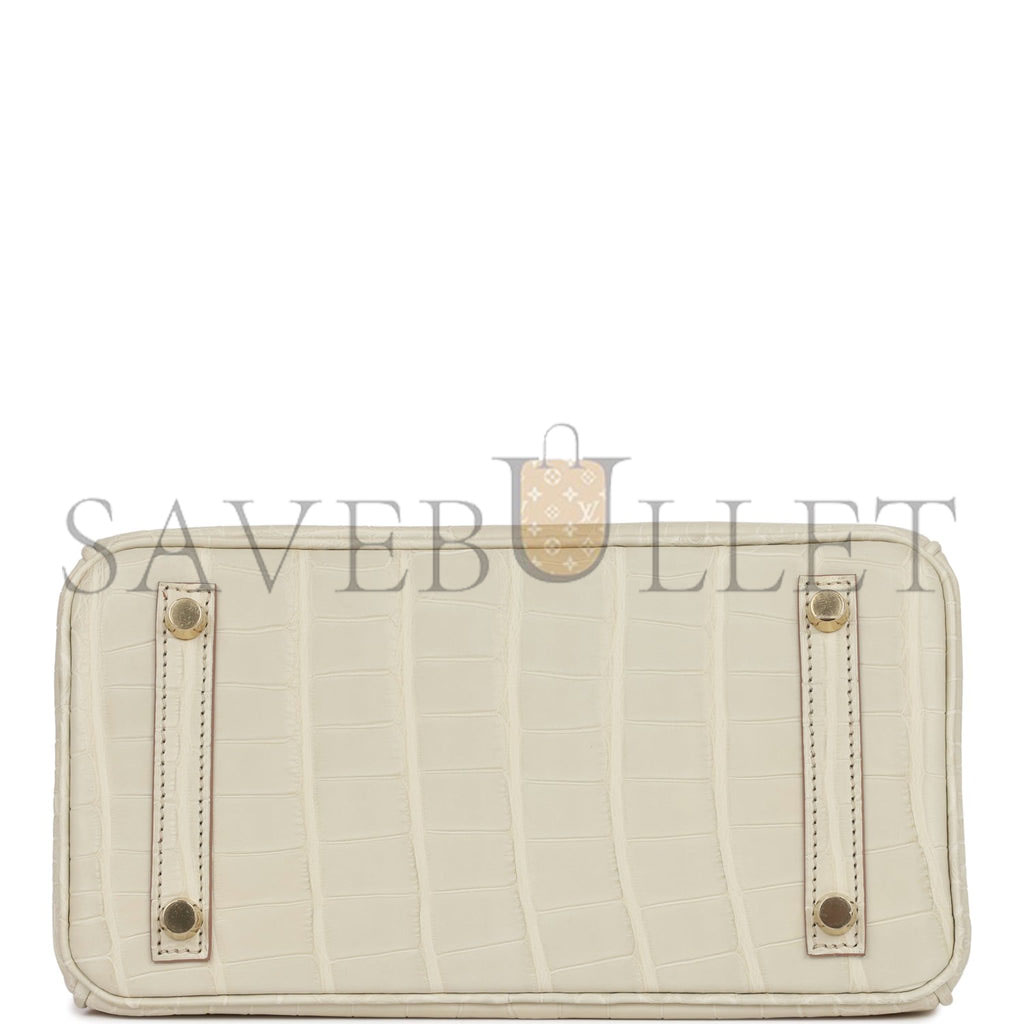 HERMES BIRKIN 25 BETON MATTE ALLIGATOR GOLD HARDWARE HANDMADE (25*19*12cm) HERMES BIRKIN 25 BETON MATTE ALLIGATOR GOLD HARDWARE HANDMADE (25*19*12cm)