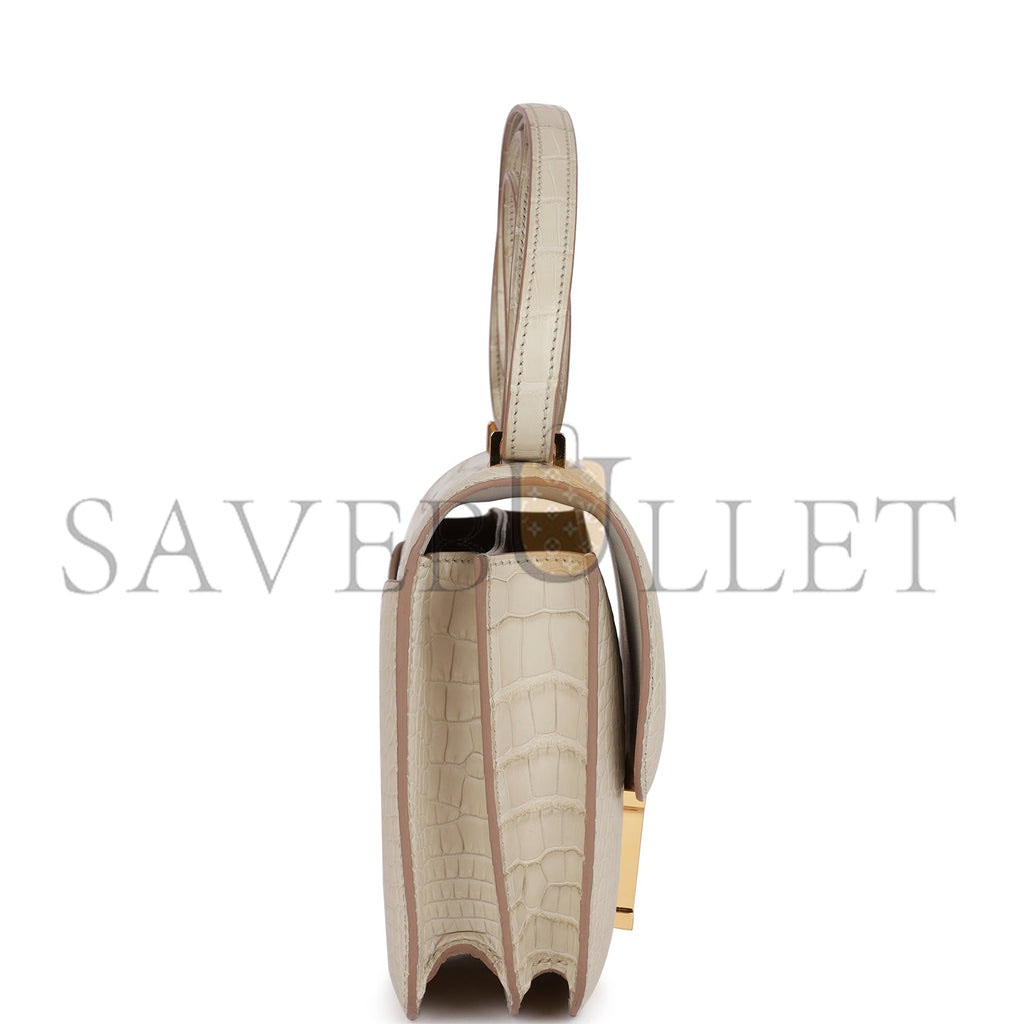 HERMES CONSTANCE 18 BETON MATTE ALLIGATOR GOLD HARDWARE (18cm) HERMES CONSTANCE 18 BETON MATTE ALLIGATOR GOLD HARDWARE (18cm)