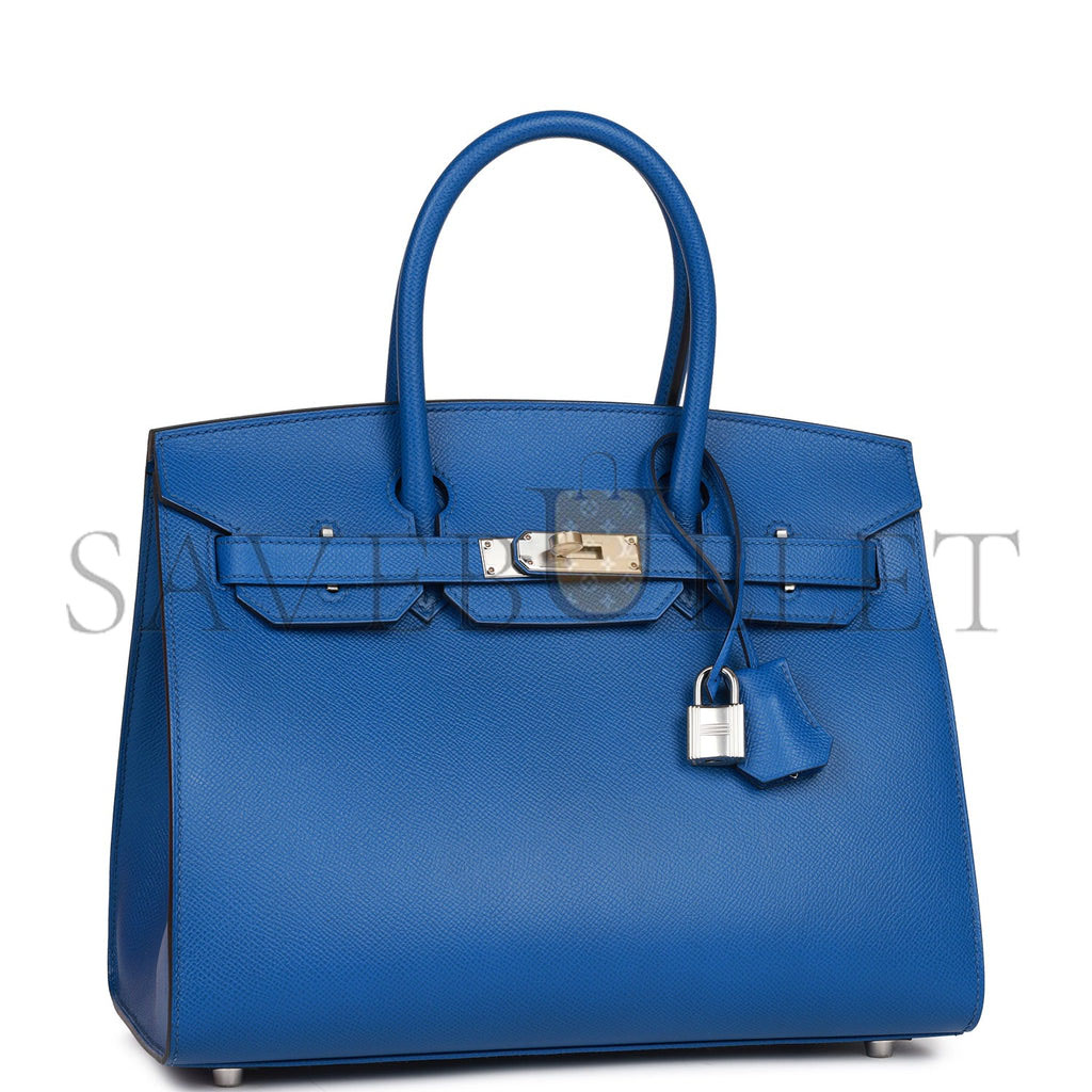 HERMES BIRKIN SELLIER 30 BLEU FRANCE EPSOM PALLADIUM HARDWARE 39822089420894 (30cm) HERMES BIRKIN SELLIER 30 BLEU FRANCE EPSOM PALLADIUM HARDWARE 39822089420894 (30cm)