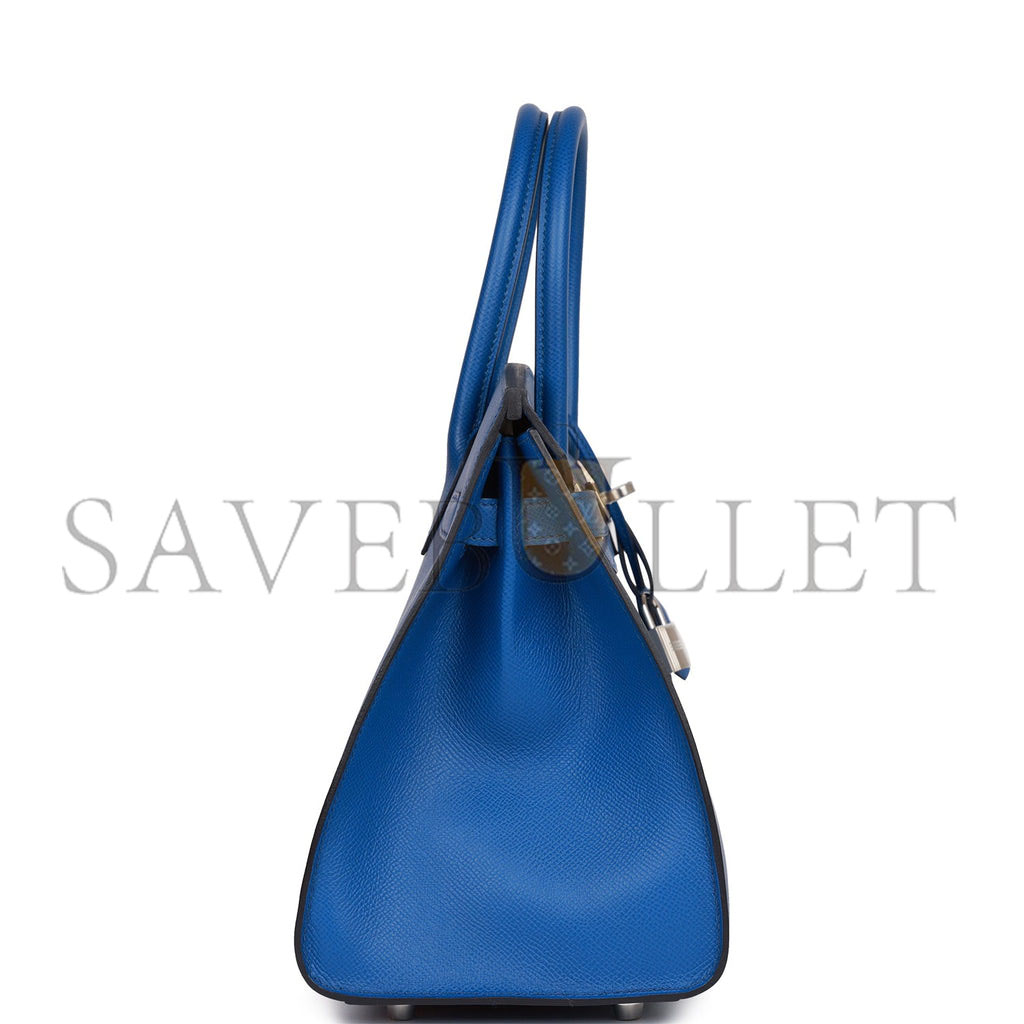 HERMES BIRKIN SELLIER 30 BLEU FRANCE EPSOM PALLADIUM HARDWARE 39822089420894 (30cm) HERMES BIRKIN SELLIER 30 BLEU FRANCE EPSOM PALLADIUM HARDWARE 39822089420894 (30cm)