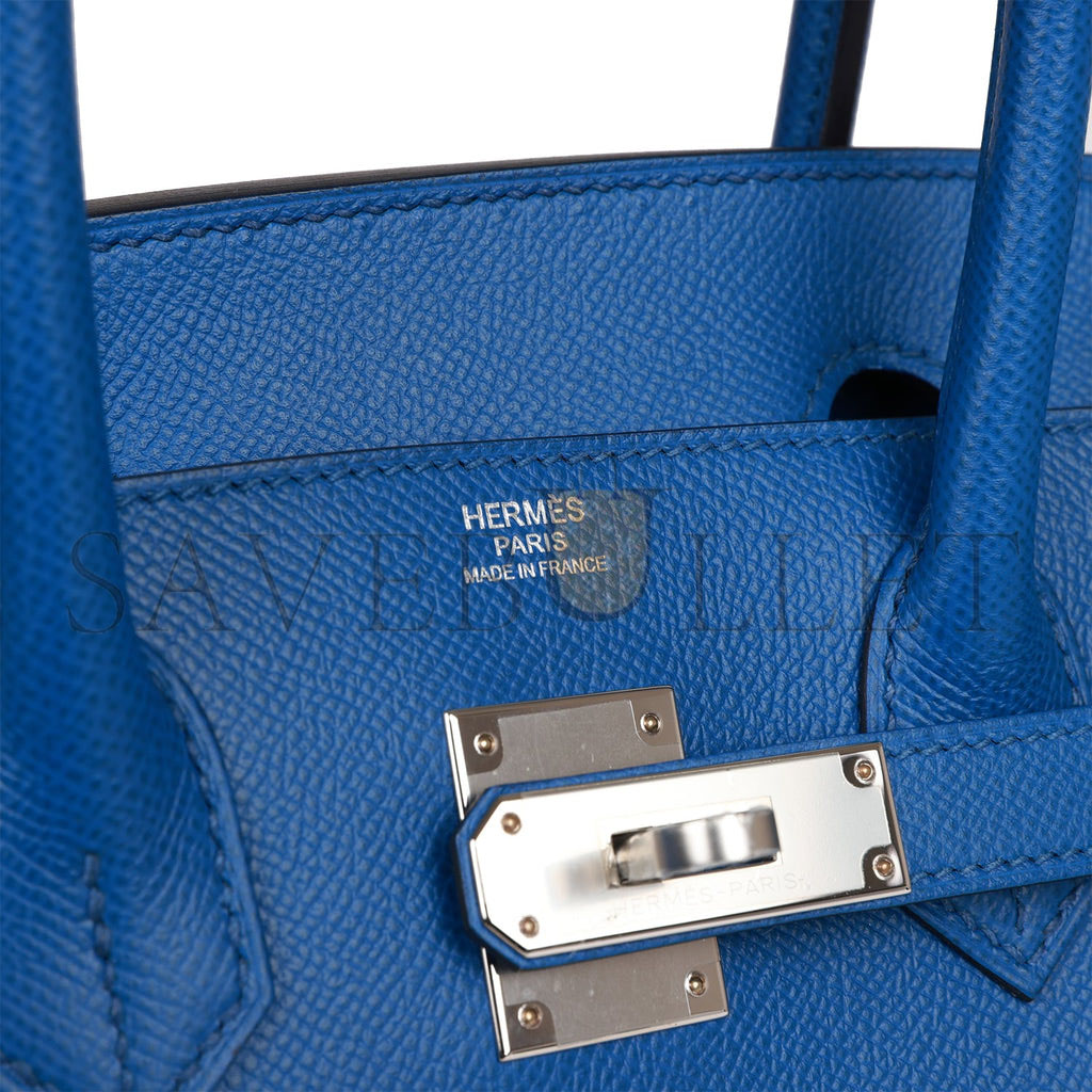 HERMES BIRKIN SELLIER 30 BLEU FRANCE EPSOM PALLADIUM HARDWARE 39822089420894 (30cm) HERMES BIRKIN SELLIER 30 BLEU FRANCE EPSOM PALLADIUM HARDWARE 39822089420894 (30cm)