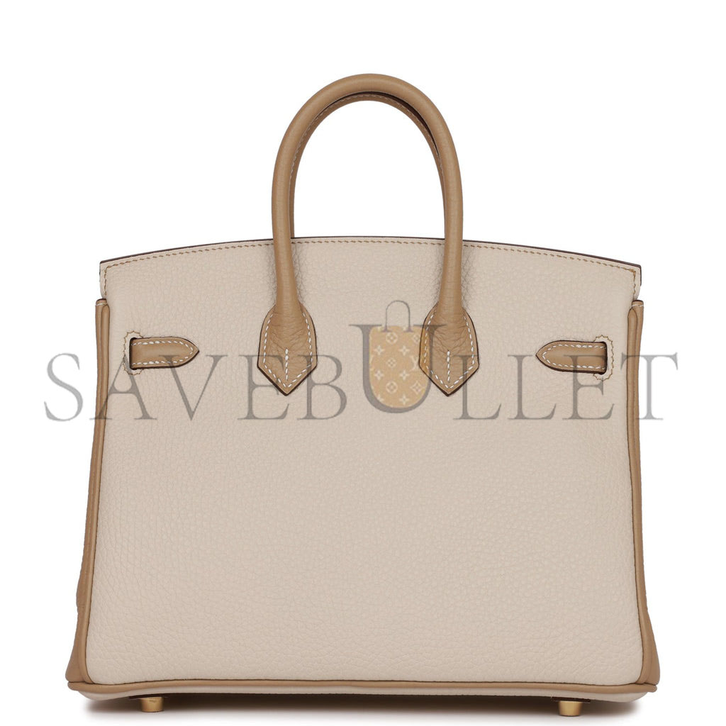 HERMES SPECIAL ORDER (HSS) BIRKIN 25 CRAIE AND TRENCH TOGO GOLD HARDWARE HANDMADE (25cm) HERMES SPECIAL ORDER (HSS) BIRKIN 25 CRAIE AND TRENCH TOGO GOLD HARDWARE HANDMADE (25cm)