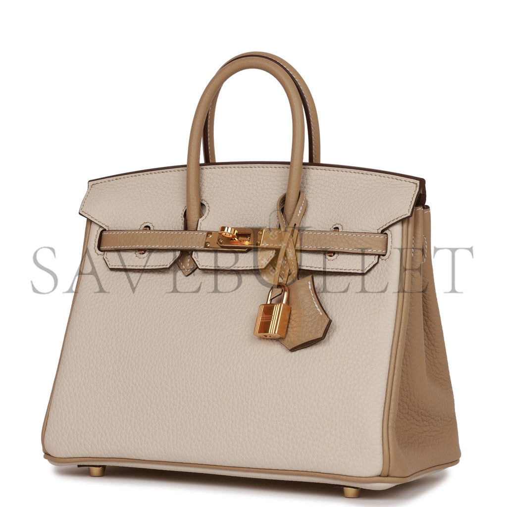 HERMES SPECIAL ORDER (HSS) BIRKIN 25 CRAIE AND TRENCH TOGO GOLD HARDWARE HANDMADE (25cm) HERMES SPECIAL ORDER (HSS) BIRKIN 25 CRAIE AND TRENCH TOGO GOLD HARDWARE HANDMADE (25cm)
