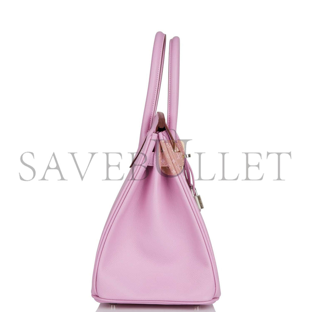 HERMES BIRKIN 30 MAUVE SYLVESTRE EPSOM PALLADIUM HARDWARE (30cm) HERMES BIRKIN 30 MAUVE SYLVESTRE EPSOM PALLADIUM HARDWARE (30cm)