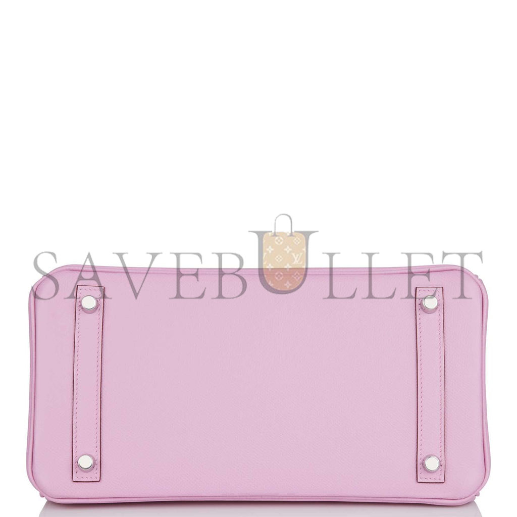 HERMES BIRKIN 30 MAUVE SYLVESTRE EPSOM PALLADIUM HARDWARE (30cm) HERMES BIRKIN 30 MAUVE SYLVESTRE EPSOM PALLADIUM HARDWARE (30cm)