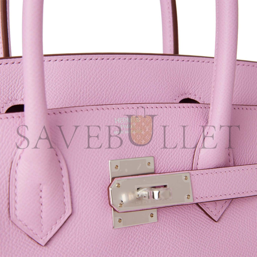 HERMES BIRKIN 30 MAUVE SYLVESTRE EPSOM PALLADIUM HARDWARE (30cm) HERMES BIRKIN 30 MAUVE SYLVESTRE EPSOM PALLADIUM HARDWARE (30cm)