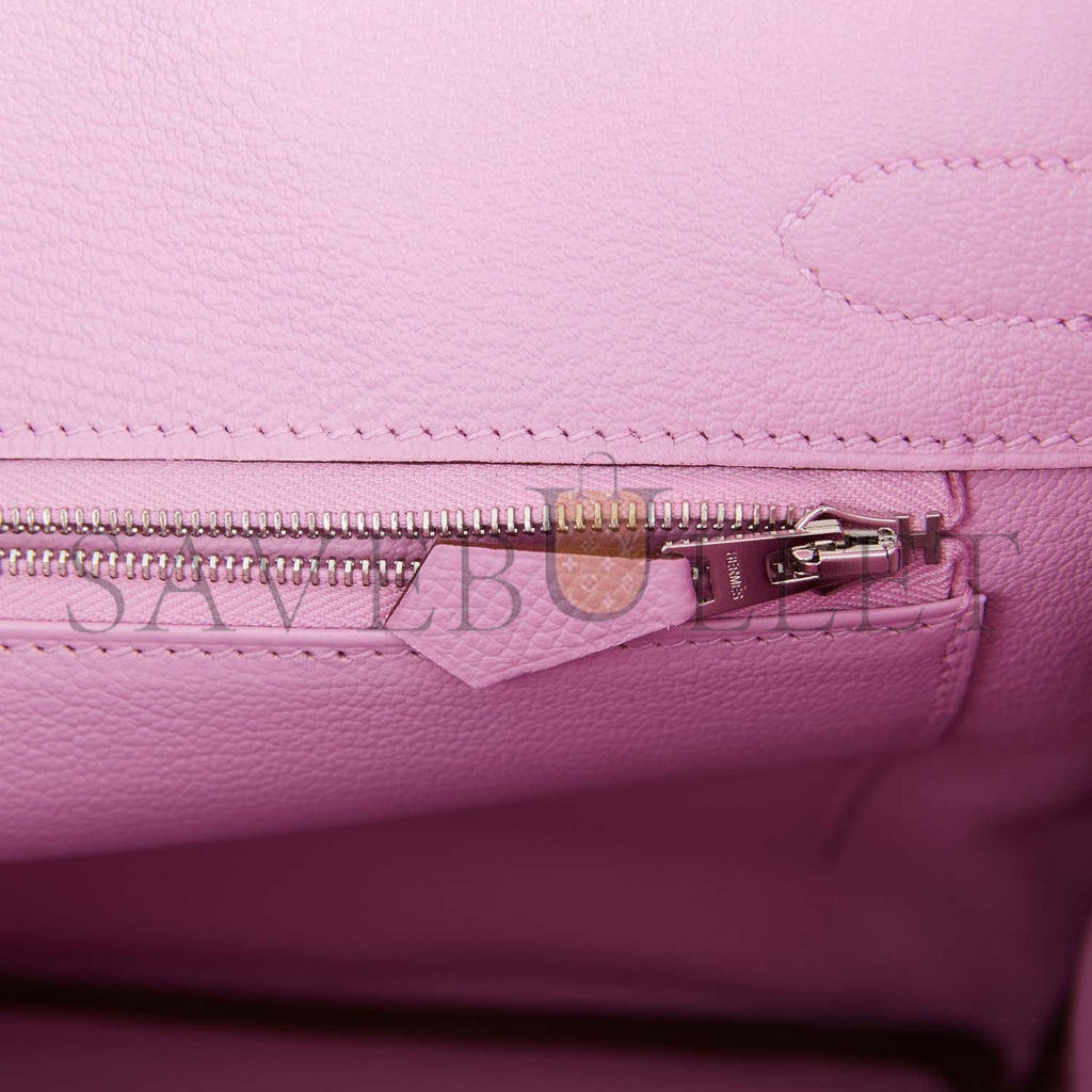 HERMES BIRKIN 30 MAUVE SYLVESTRE EPSOM PALLADIUM HARDWARE (30cm) HERMES BIRKIN 30 MAUVE SYLVESTRE EPSOM PALLADIUM HARDWARE (30cm)