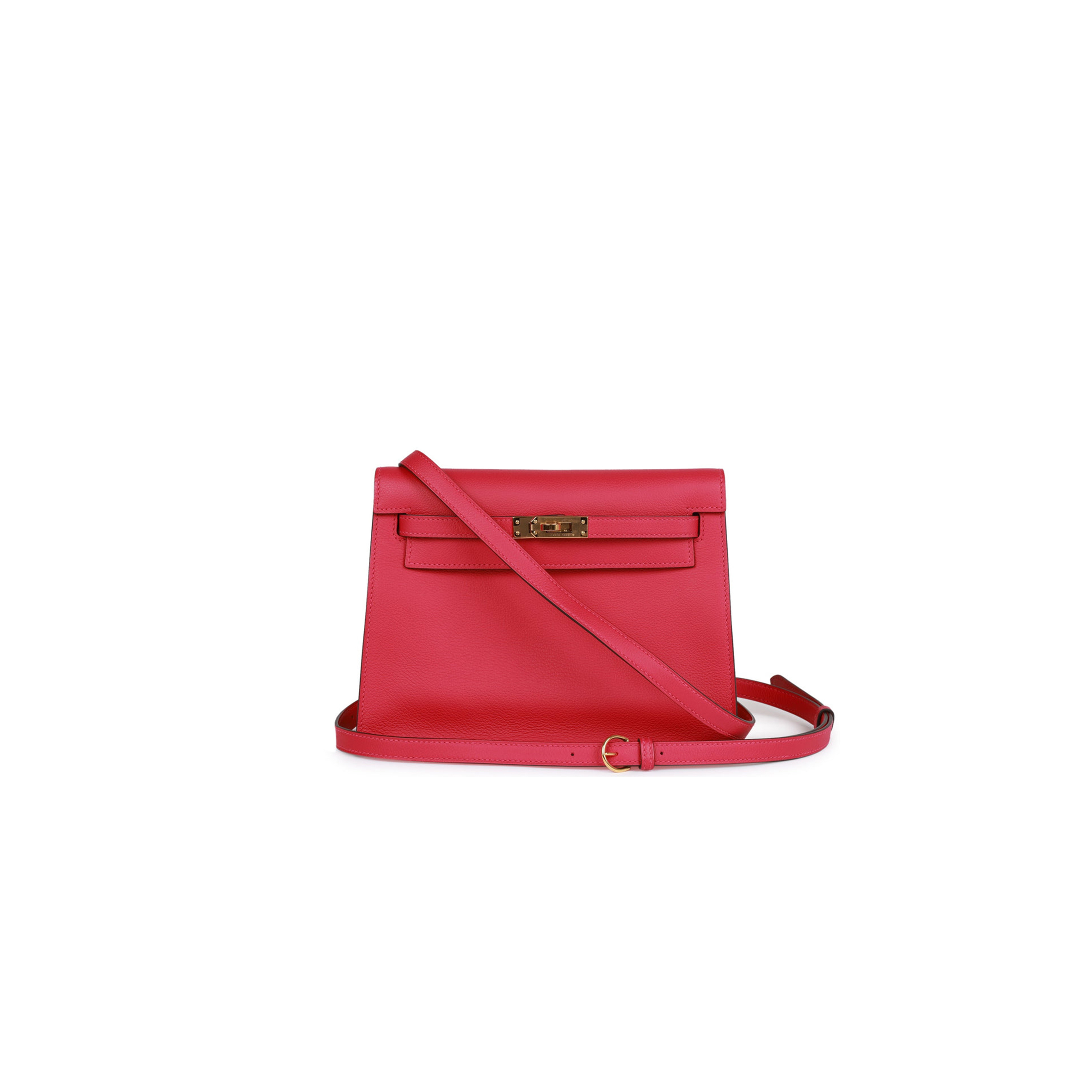HERMES KELLY DANSE FRAMBOISE EVERCOLOR GOLD HARDWARE (22*16*7cm) HERMES KELLY DANSE FRAMBOISE EVERCOLOR GOLD HARDWARE (22*16*7cm)