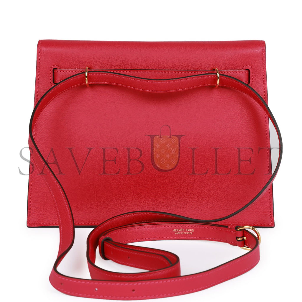 HERMES KELLY DANSE FRAMBOISE EVERCOLOR GOLD HARDWARE (22*16*7cm) HERMES KELLY DANSE FRAMBOISE EVERCOLOR GOLD HARDWARE (22*16*7cm)