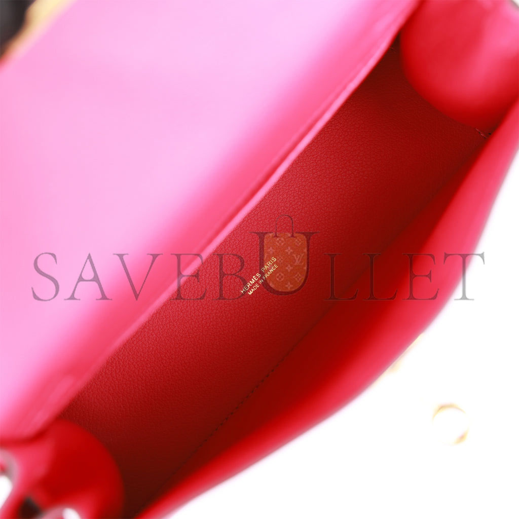 HERMES KELLY DANSE FRAMBOISE EVERCOLOR GOLD HARDWARE (22*16*7cm) HERMES KELLY DANSE FRAMBOISE EVERCOLOR GOLD HARDWARE (22*16*7cm)