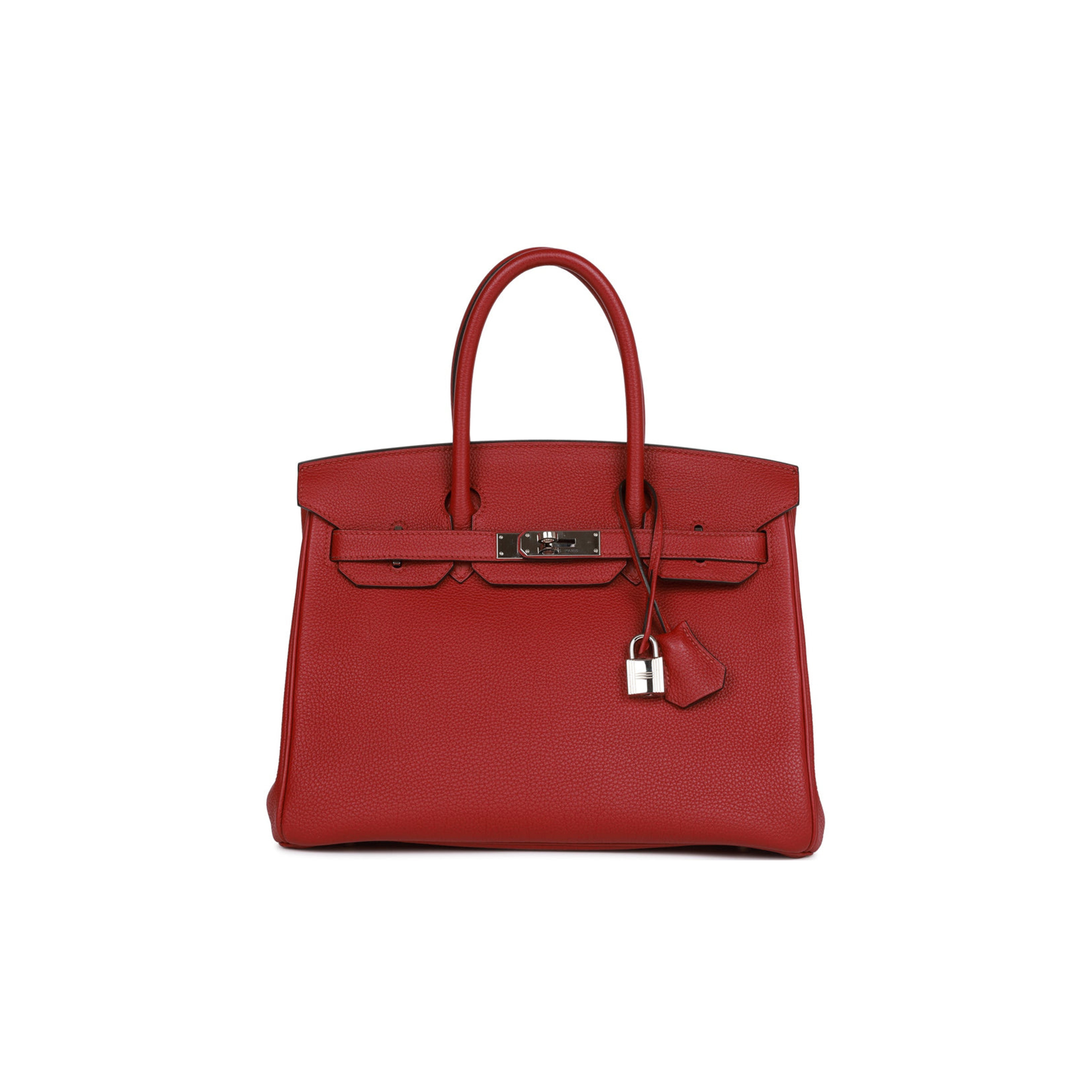 HERMES BIRKIN 30 ROUGE IMPERIAL TOGO PALLADIUM HARDWARE (30cm) HERMES BIRKIN 30 ROUGE IMPERIAL TOGO PALLADIUM HARDWARE (30cm)