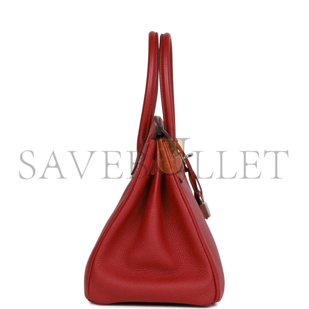 HERMES BIRKIN 30 ROUGE IMPERIAL TOGO PALLADIUM HARDWARE (30cm) HERMES BIRKIN 30 ROUGE IMPERIAL TOGO PALLADIUM HARDWARE (30cm)