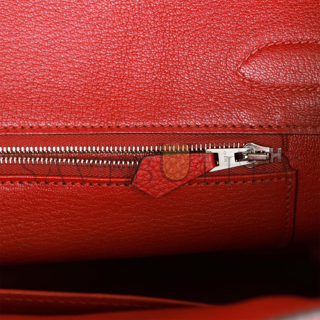 HERMES BIRKIN 30 ROUGE IMPERIAL TOGO PALLADIUM HARDWARE (30cm) HERMES BIRKIN 30 ROUGE IMPERIAL TOGO PALLADIUM HARDWARE (30cm)