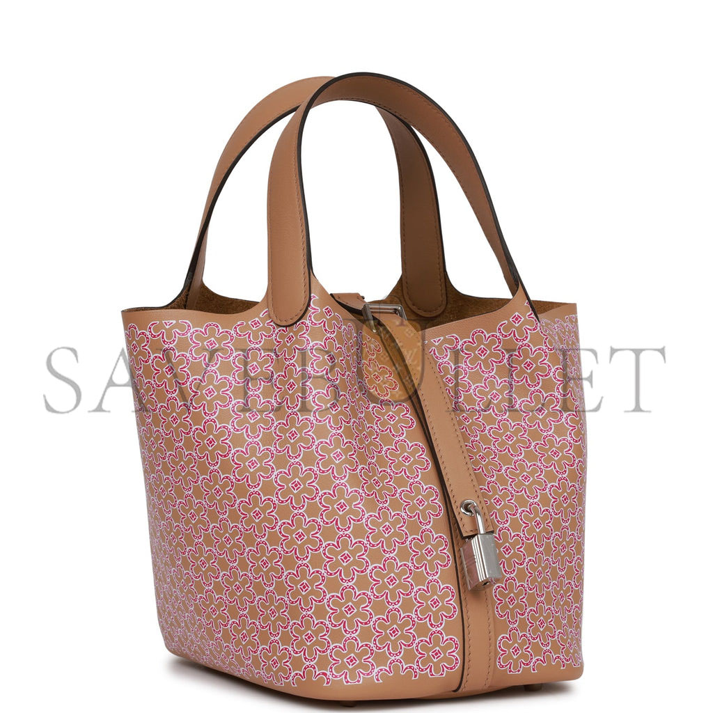HERMES PICOTIN LOCK 18 LUCKY DAISY CHAI SWIFT PALLADIUM HARDWARE (18*13*18cm) HERMES PICOTIN LOCK 18 LUCKY DAISY CHAI SWIFT PALLADIUM HARDWARE (18*13*18cm)