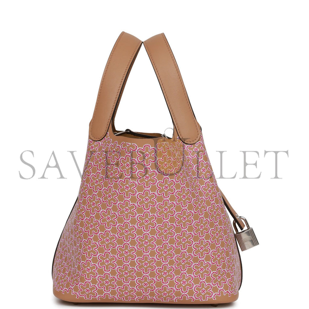 HERMES PICOTIN LOCK 18 LUCKY DAISY CHAI SWIFT PALLADIUM HARDWARE (18*13*18cm) HERMES PICOTIN LOCK 18 LUCKY DAISY CHAI SWIFT PALLADIUM HARDWARE (18*13*18cm)