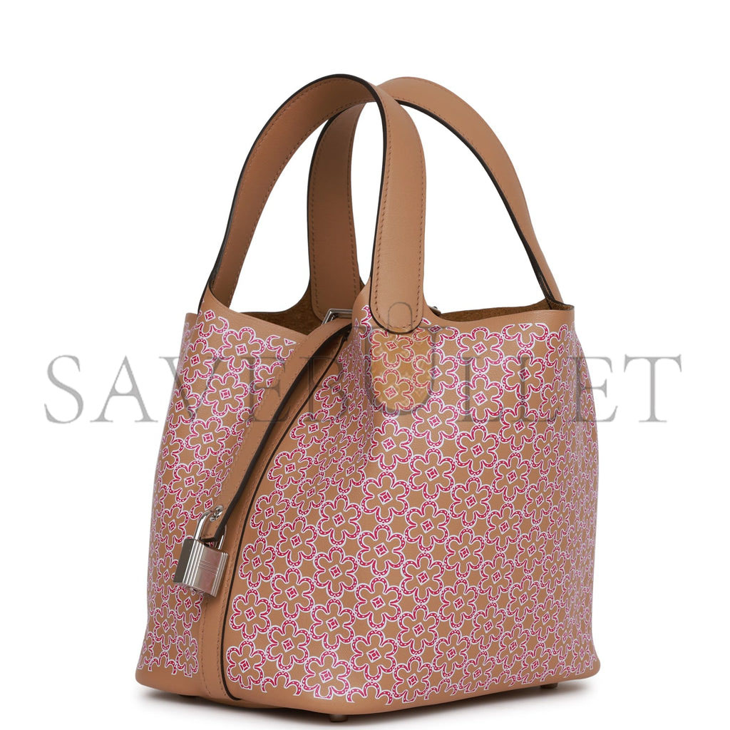 HERMES PICOTIN LOCK 18 LUCKY DAISY CHAI SWIFT PALLADIUM HARDWARE (18*13*18cm) HERMES PICOTIN LOCK 18 LUCKY DAISY CHAI SWIFT PALLADIUM HARDWARE (18*13*18cm)