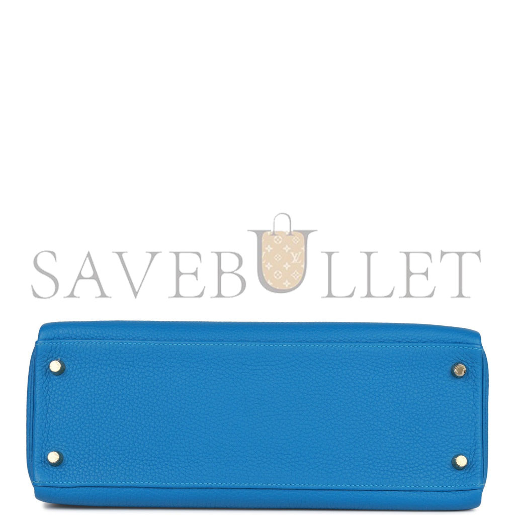 HERMES KELLY RETOURNE 32 MYKONOS CLEMENCE GOLD HARDWARE (32*23*10.5cm) HERMES KELLY RETOURNE 32 MYKONOS CLEMENCE GOLD HARDWARE (32*23*10.5cm)